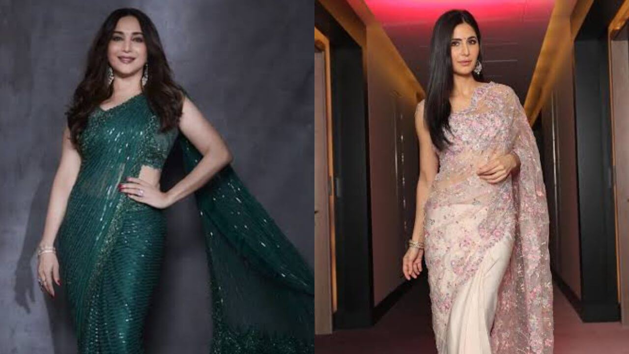 From Madhuri Dixit to Katrina Kaif; See the stunning look of these actresses in sheer saree 3384