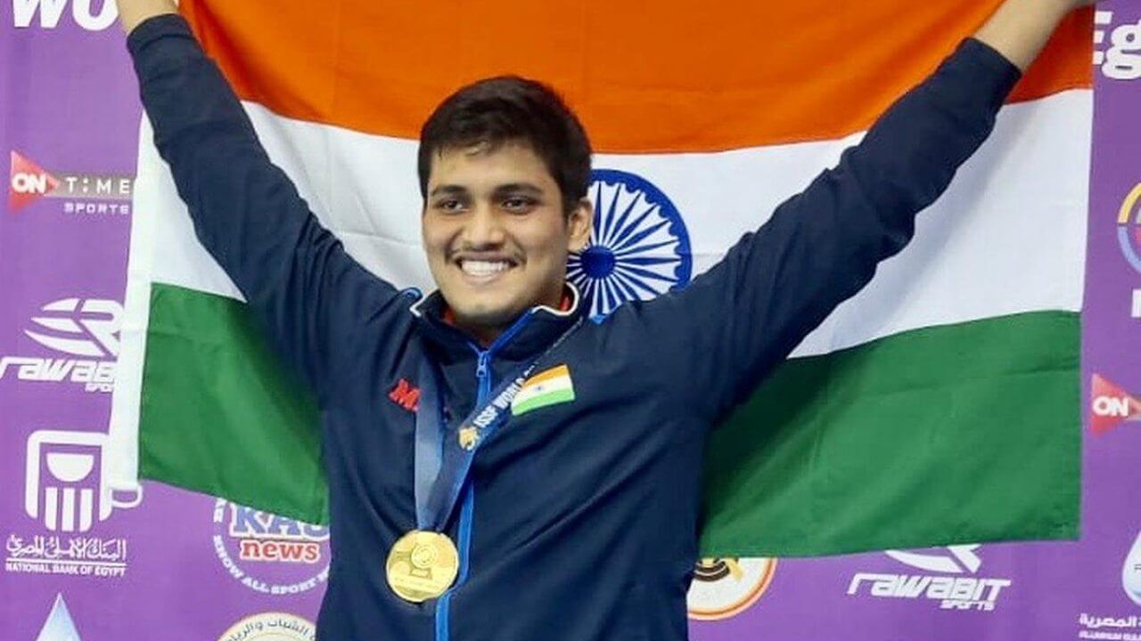 Rudraksh Patil won gold medal in ISSF Shooting World Cup in 10mm air rifle competition 3106