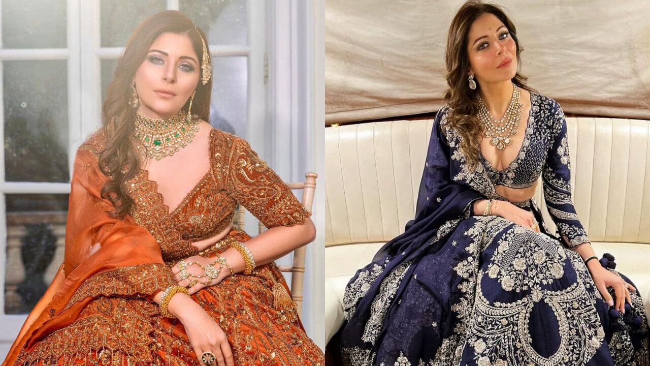 See the best looks of Kanika Kapoor in bridal lehenga 3919