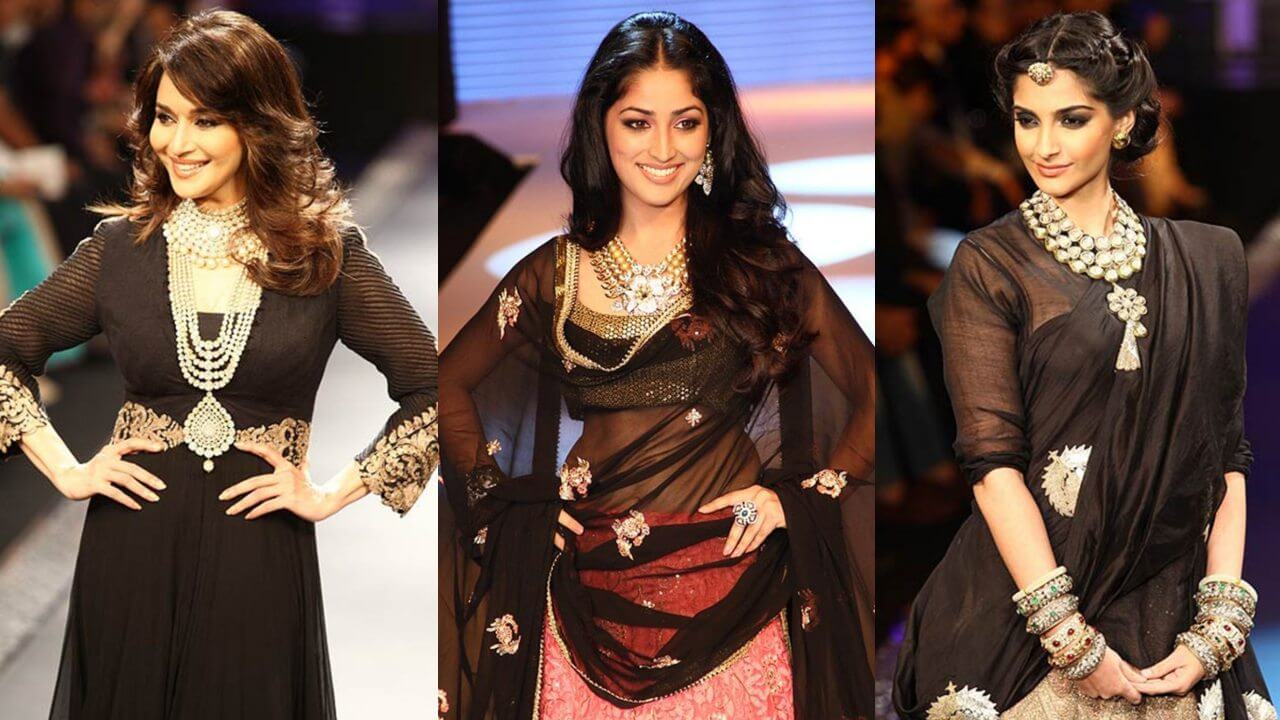 Madhuri Dixit or Yami Gautam or Sonam Kapoor: Who looked prettier in black outfit and heavy jewellery? 6900