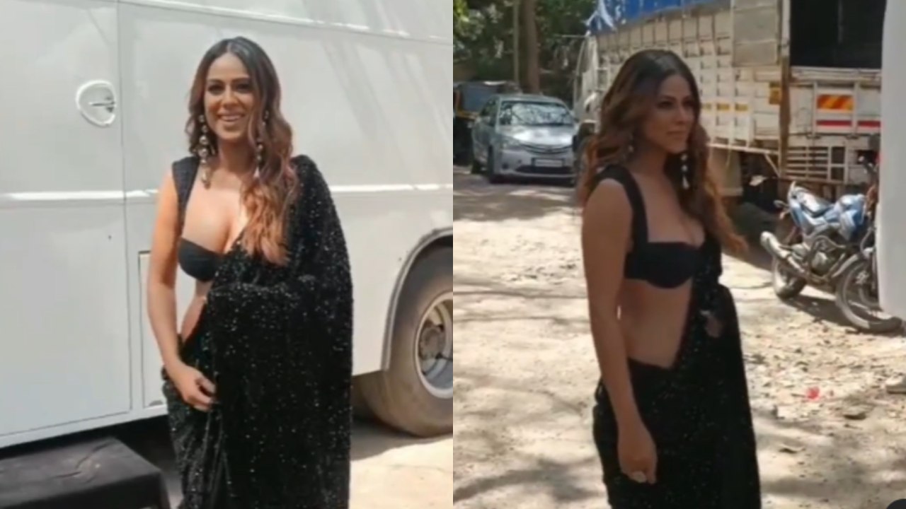 Nia Sharma styled glittery saree on her attractive body, fans go crazy 8879