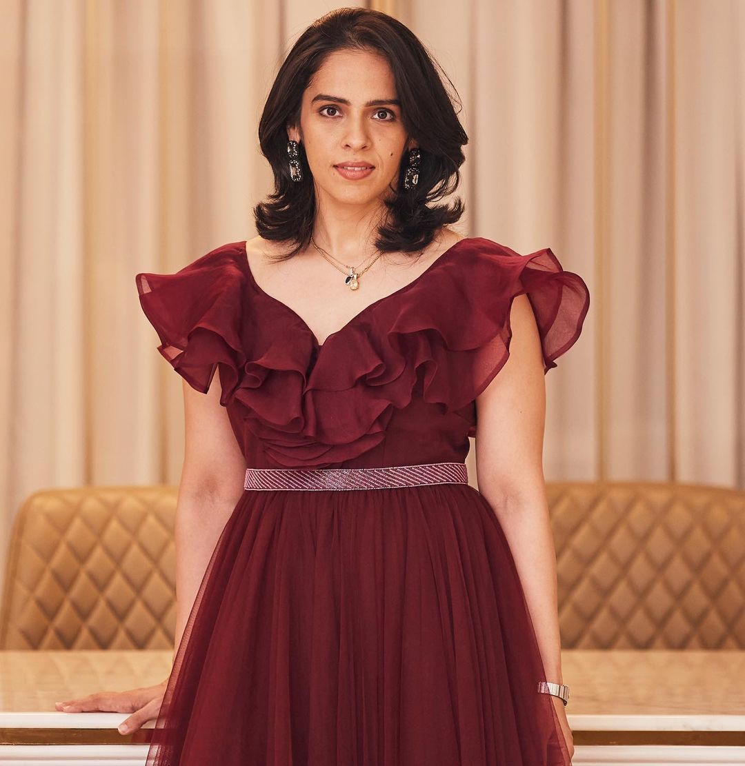 Saina Nehwal caught the attention of her fans, shared pictures in one piece dress 7366