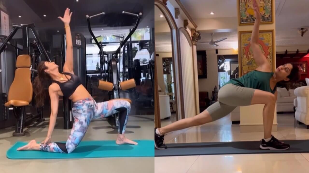 Shilpa Shetty and Shamita Shetty shared their workout video 6994