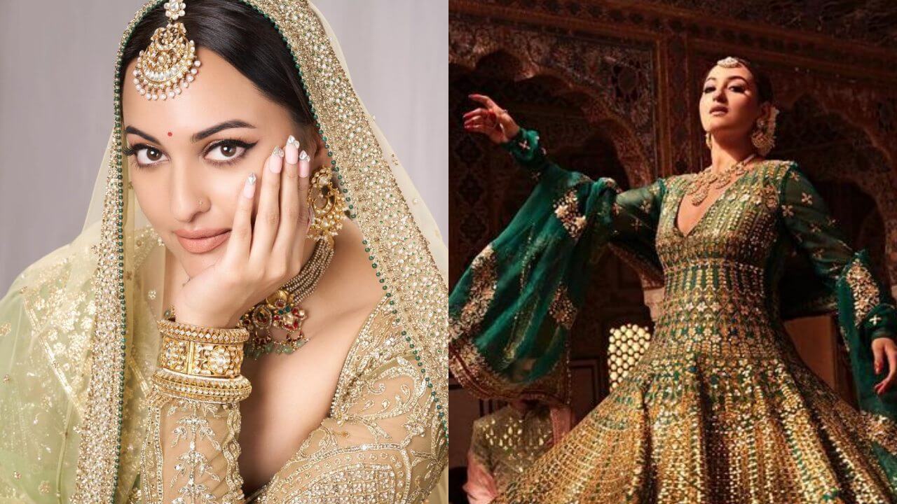 Sonakshi Sinha is attracting everyone with her unique bridal lehenga look 5862