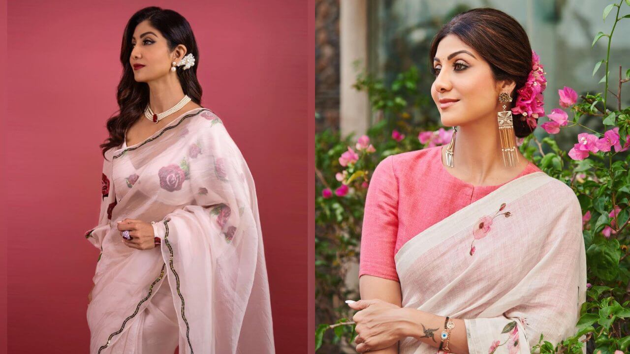 Shilpa Shetty played the magic of beauty in white sarees, see photos 9846