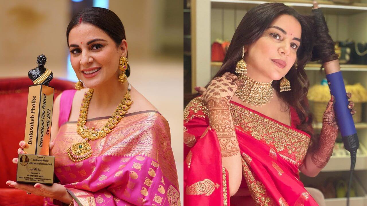 The traditional sari look of Kundali Bhagya fame Shraddha Arya increased the heartbeat of the fans. 11810