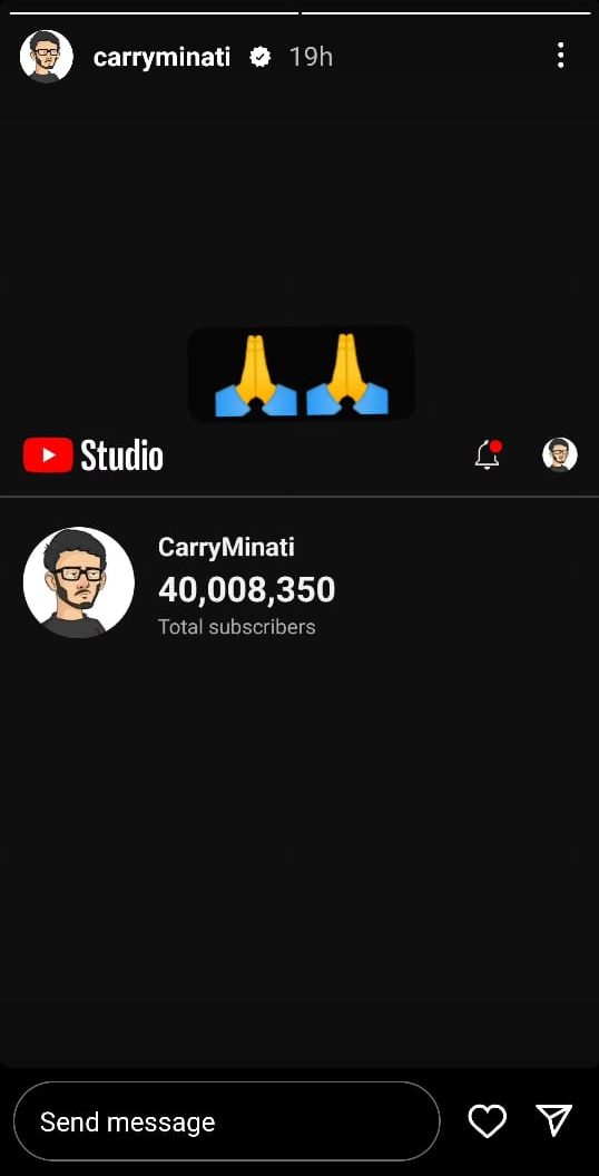 Carry Minati ने यूट्यूब पर मचाई तबाही, 40 मिलियन सब्सक्राइबर्स को बनाया अपना 24710